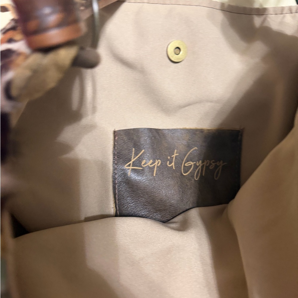 Fringed Patterned Shoulder Bag - image 2